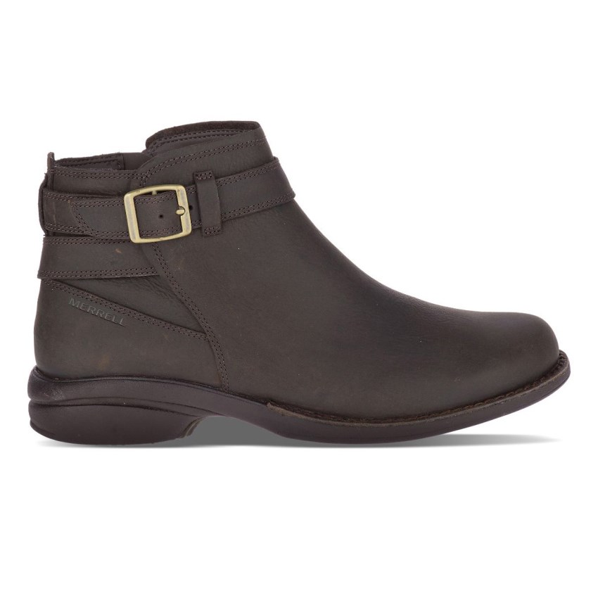 Bottes Merrell Andover Bluff Waterproof Chocolat Femme | Q.D.THCZ